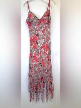 Floral Silk Slip Dress Y2K vintage